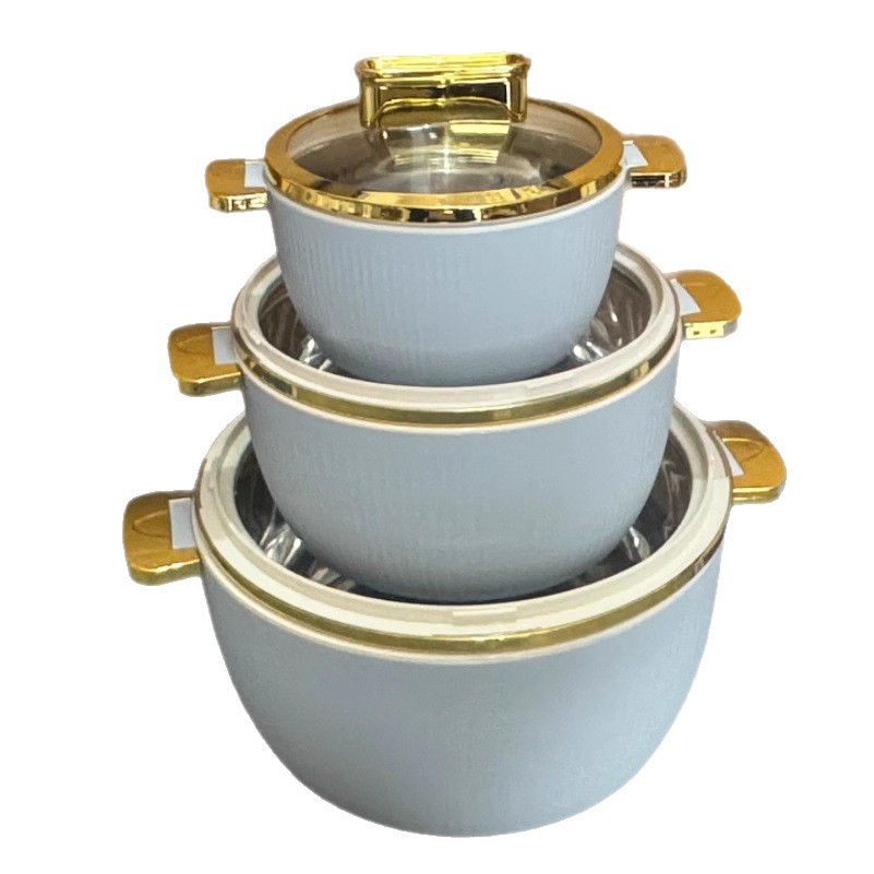 Cubo de Aislamiento Térmico 1 Set de Acero Inoxidable 201 para Hogar