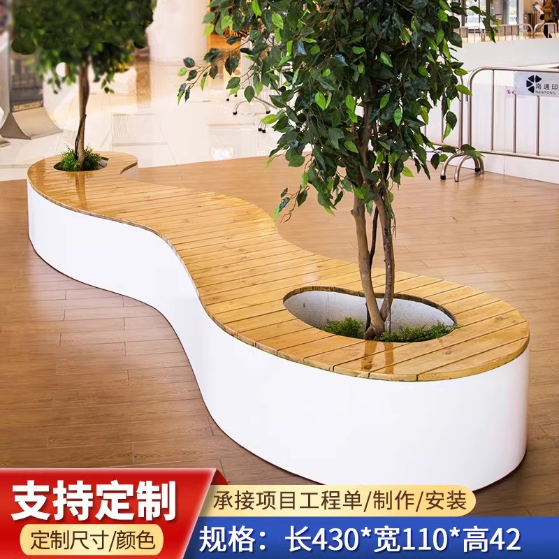 Parque de FRP paisajismo piscina de árboles cama de flores al aire libre gran piscina de plantación de árboles FRP piscina de árboles al aire libre taburetes de ocio