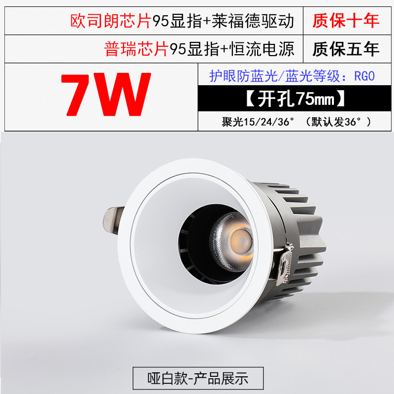 75 hole 7W matte white