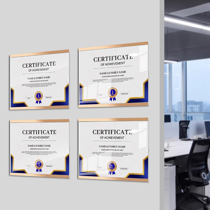 免打孔a4亞克力相框掛牆a3教師簡介形象牆證書展示框獎狀榮譽牆專