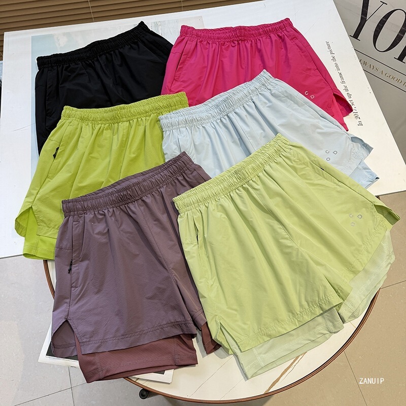 Outdoor Waterproof Two-In-One Running Training Shorts for Women, Summer Mountain Style Sports Design Casual Couple Shorts