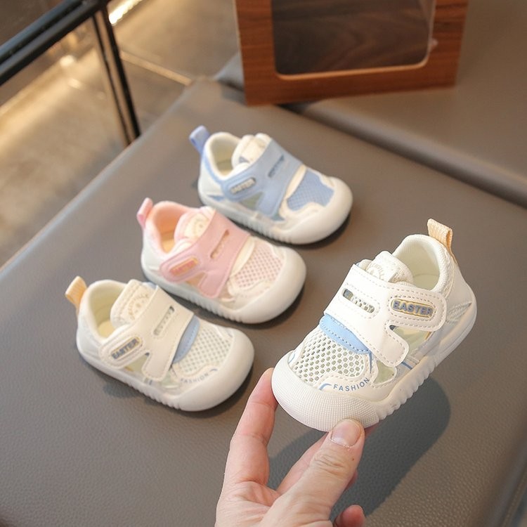 2025 Spring and Summer New Baby Toddler Shoes All-match Wear-resistant Baby Girl Shoes Baby Soft Sole Breathable Mesh Shoes for Summer
