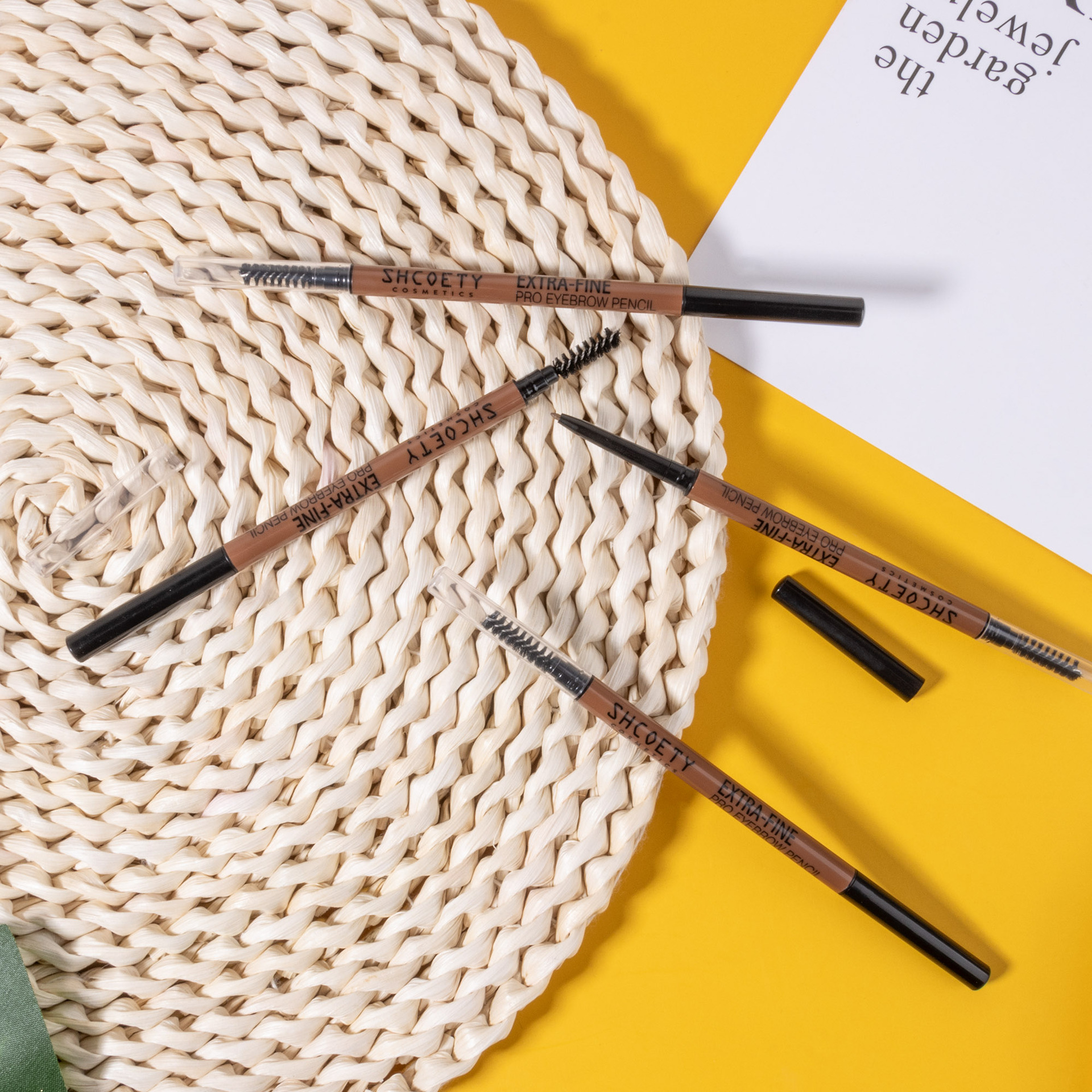 SHCOETY dual-head ultra-fine Eyebrow Pencil 4-color natural, long-lasting, waterproof, sweat-proof, non-smudge ultra-fine core cross-border makeup undefined
