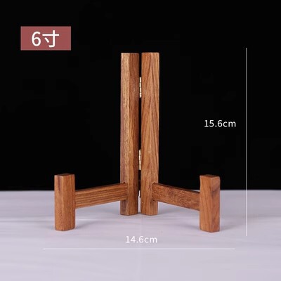 357g Special Rosewood Pu-erh Tea Brick Stand, Wooden Triangle Shelf Display Stand Base Accessory