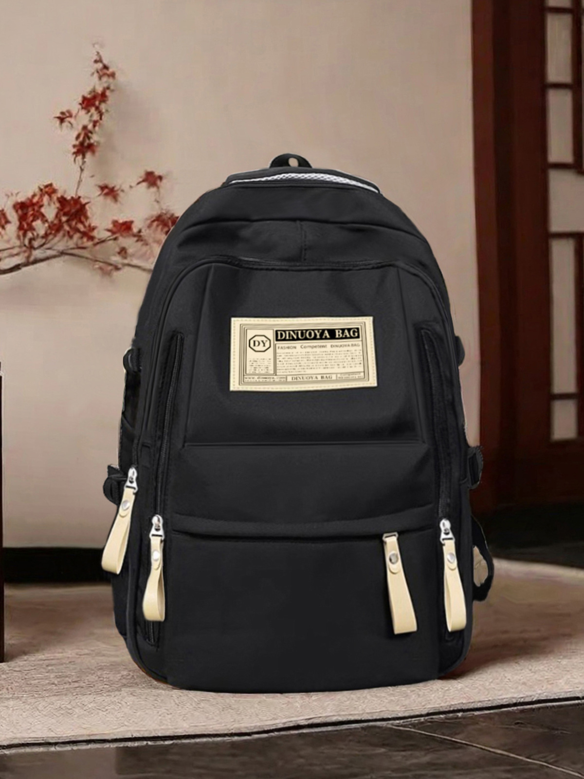 Estudiante de secundaria, niña, estilo coreano casual simple, gran capacidad, escuela de primaria de grado 3-6, mochila ligera de color sólido