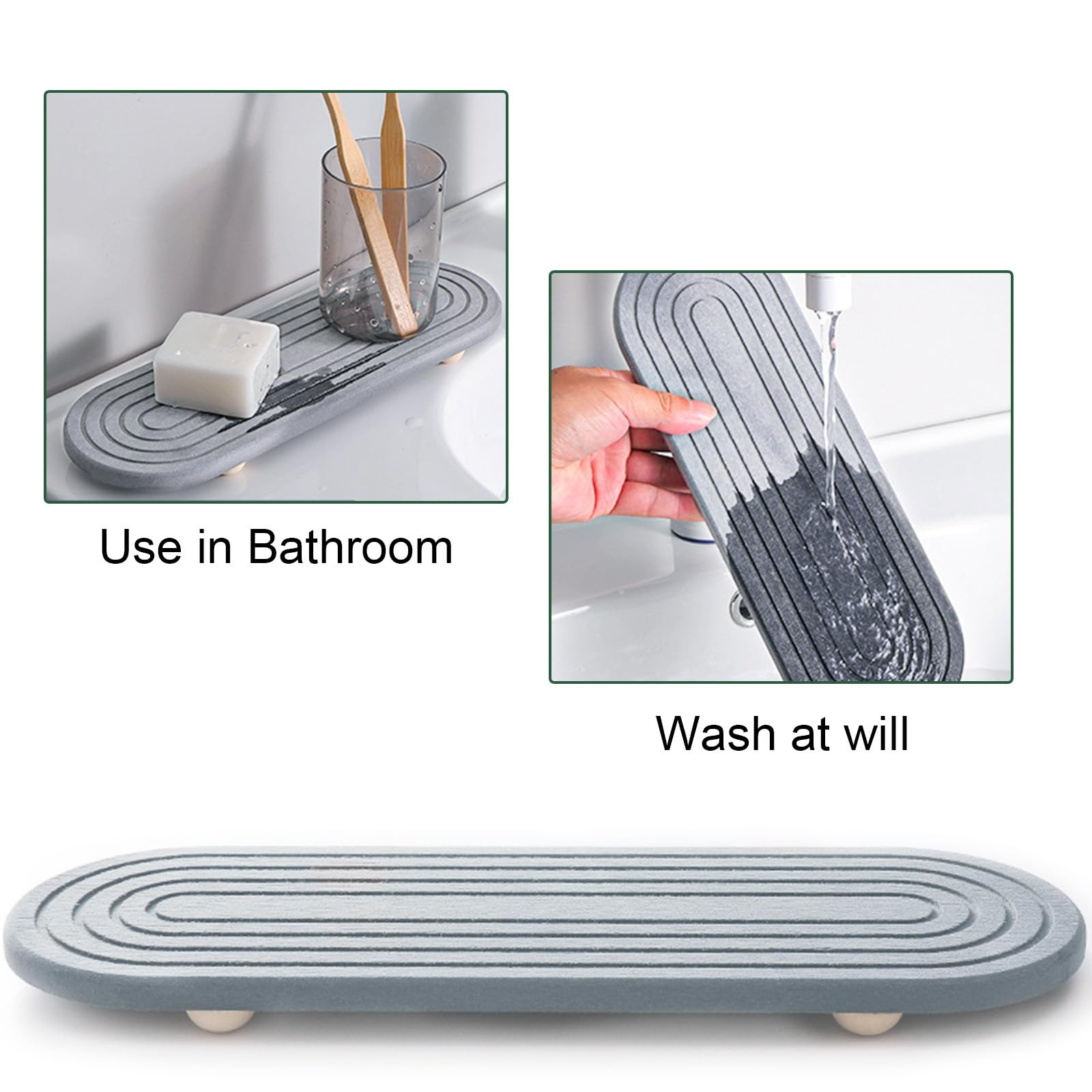 Lodo transfronterizo de diatomeas limpieza de barro lavabo almacenar taza de agua absorción de agua secado rápido estante de almacenamiento cocina mesa cocina cojín de taza de drenaje