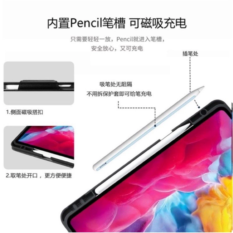 Чехол-производитель для iPad, кожаный защитный чехол 9.7–12.9 дюйма с ретро-узором, кожаный чехол с отделением для стилуса и сотами