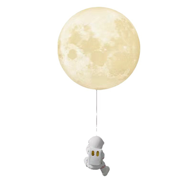 Nuevo espacio creativo dormitorio astronauta diseño de cabecera de cama luna planetas lámpara de pared de sala de estar
