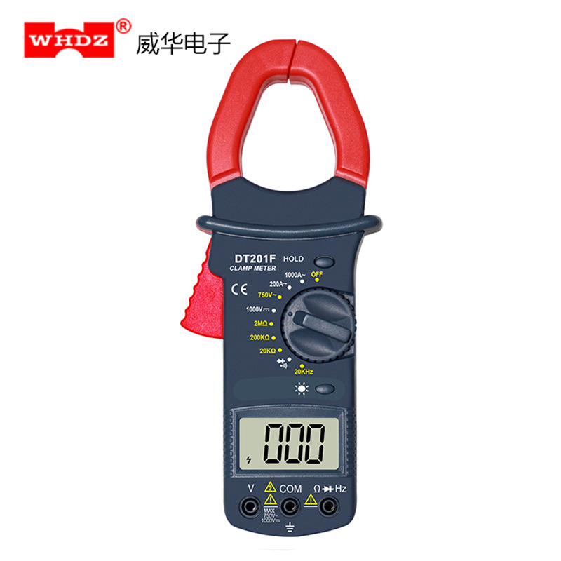 钳形电流表 DT201F 可测频率 大电流钳形表 威华电子数字式漏电流