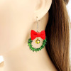 Christmas small bell, earrings with bow, European style, suitable for import, Birthday gift