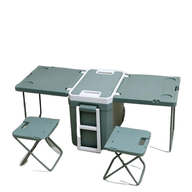 6-32-85L Incubador de barra de tracción Cubo de hielo plegable Refrigerador portátil para acampar al aire libre Refrigerador de pu de conservación de alimentos