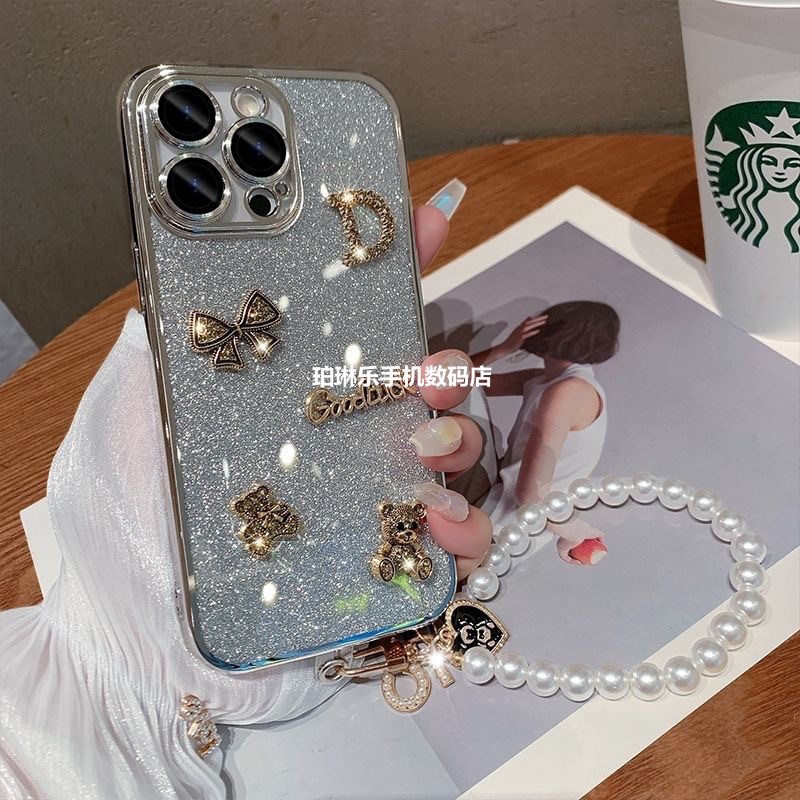 17Air Glitter Bear Case Suitable for Huawei Purapro Electroplated Mate/Bracelet Couple Honor Phone Case Trendy