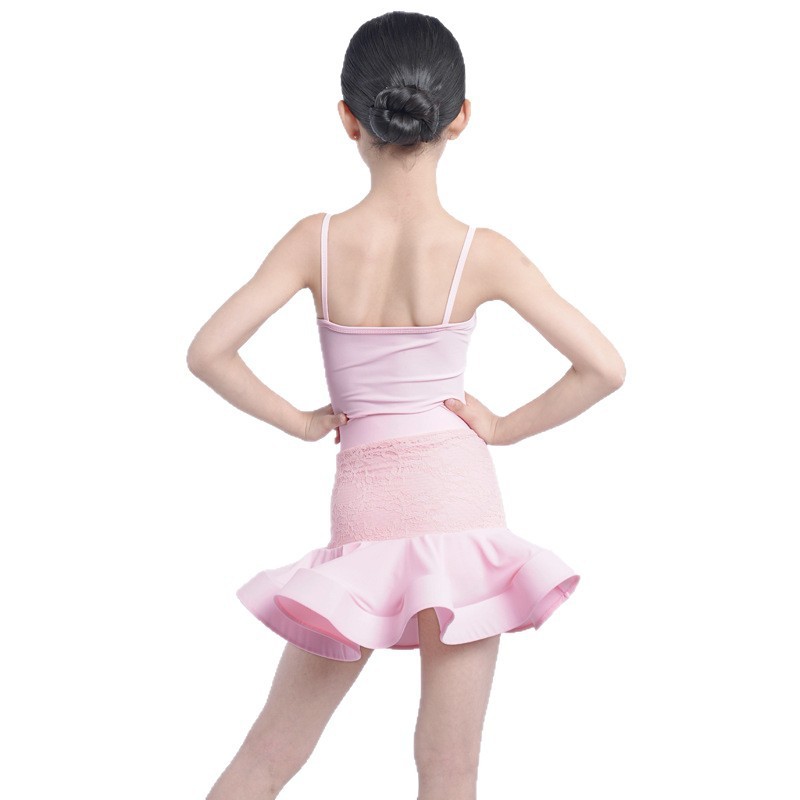 FAZ ガールズハイエンドラテンダンス服練習パフォーマンス服インターネット有名人サスペンダーダンス服子供ラテンダンス服セット|undefined