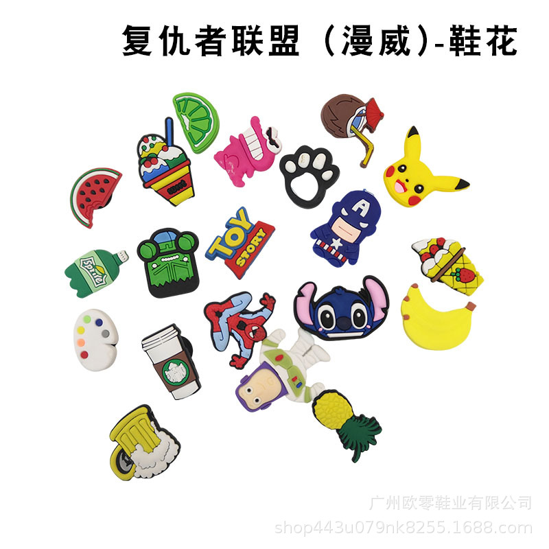 Cros Avengers Co-Branded Clogs Non-Slip Breathable Kidsren's Adult Sandals Lightweight Cartoon Outdoor Slippers for Home