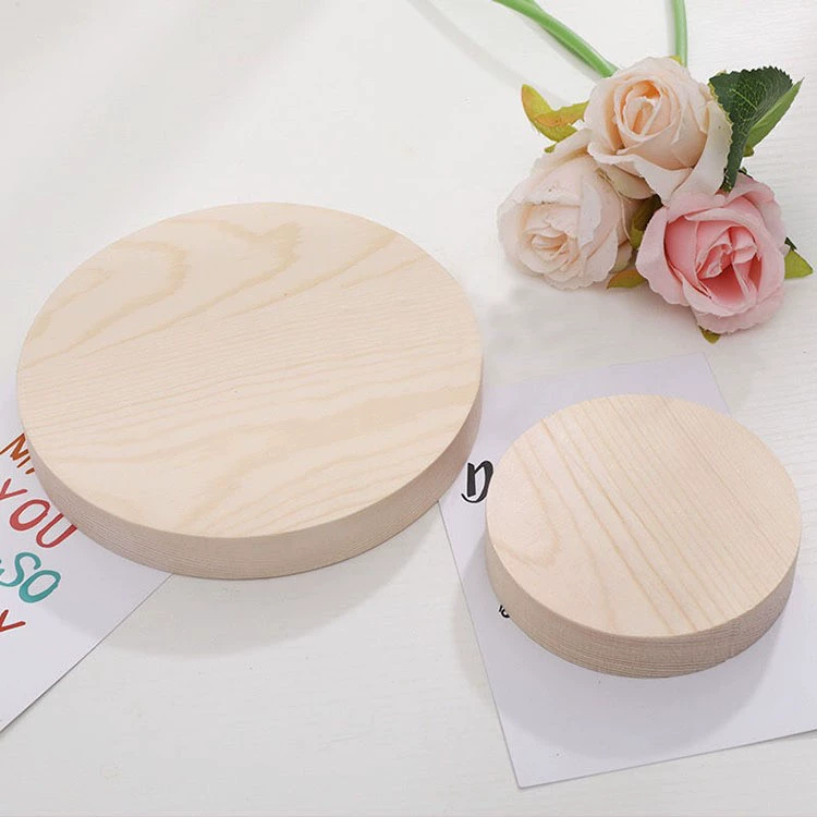Сосновая круглая бирка DIY живопись ювелирные изделия подставка Аксессуары материал круглый кусок цельного дерева ремесла база