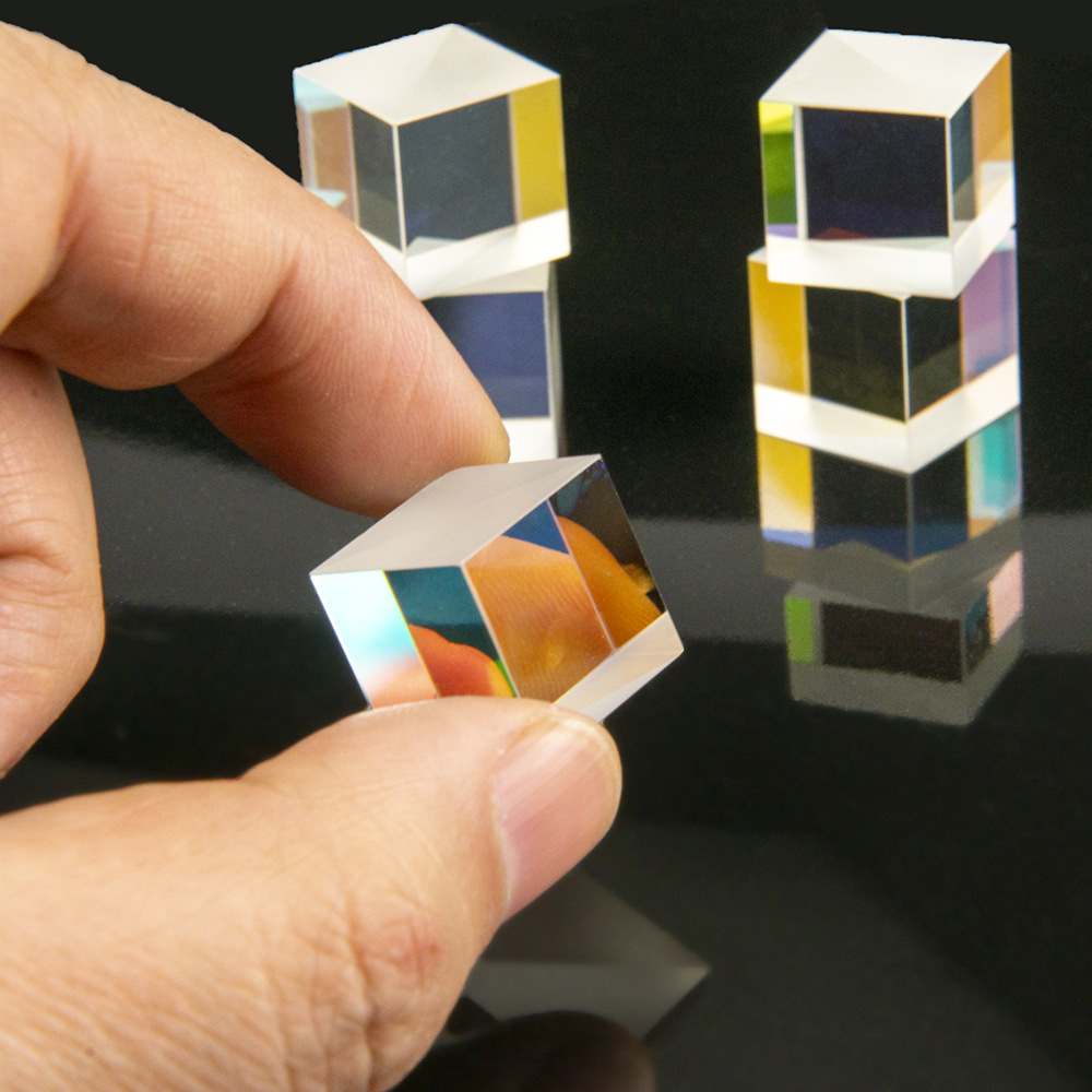 厂家定制光学玻璃立方体分光三棱镜光之立方合色棱镜投影机用VRwl