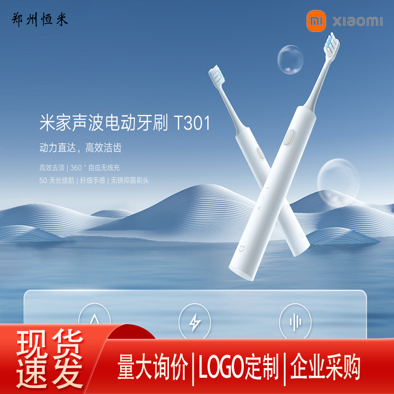 Xiaomi Mijia Sonic Electric Toothbrush T301 Fully Automatic Two-Speed ​​Mode Wireless Charging Extra Long Battery Life