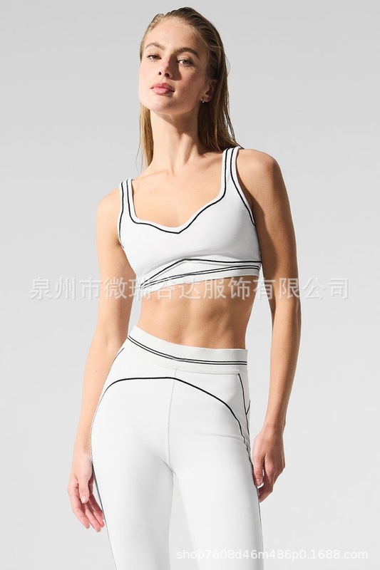 跨境欧美爆款alo瑜伽服女套装高腰瑜伽裤运动背心健身服女两件套|undefined
