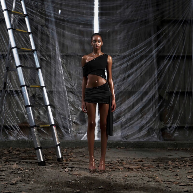 Hot Girl Style Waist-Revealing Strappy Dress Y2K Deconstructed Style Asymmetrical Patchwork Design Short Skirt Hot Girl Style Waist-Revealing Strappy Dress Y2K Deconstructed Style Asymmetrical Patchwork Design Short Skirt