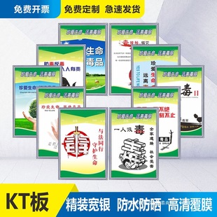 Anti-drug publicity signs, posters, campus legal education, hanging pictures, department cards, drug hazards, popular science publicity display boards