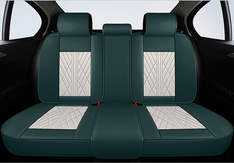 Car Seat Cushion Fully Surrounded by Leather New Car Cushion Seat Cover Four-Season Universal Nappa Leather Special Cushion Car Cover