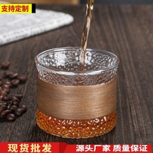 防烫隔热主人杯单杯竖纹玻璃小茶杯加厚功夫茶杯品茗杯锤纹喝茶杯