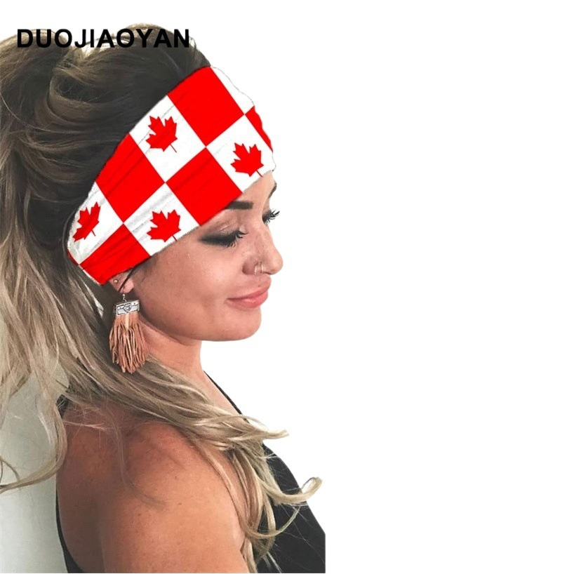 Diadema Deportiva con Diseño de Bandera de la Copa Mundial, Diadema Elástica de Ala Ancha Estilo Europeo y Americano, Diadema de Yoga para Hombre y Mujer, Pañuelo para la Cabeza al por Mayor