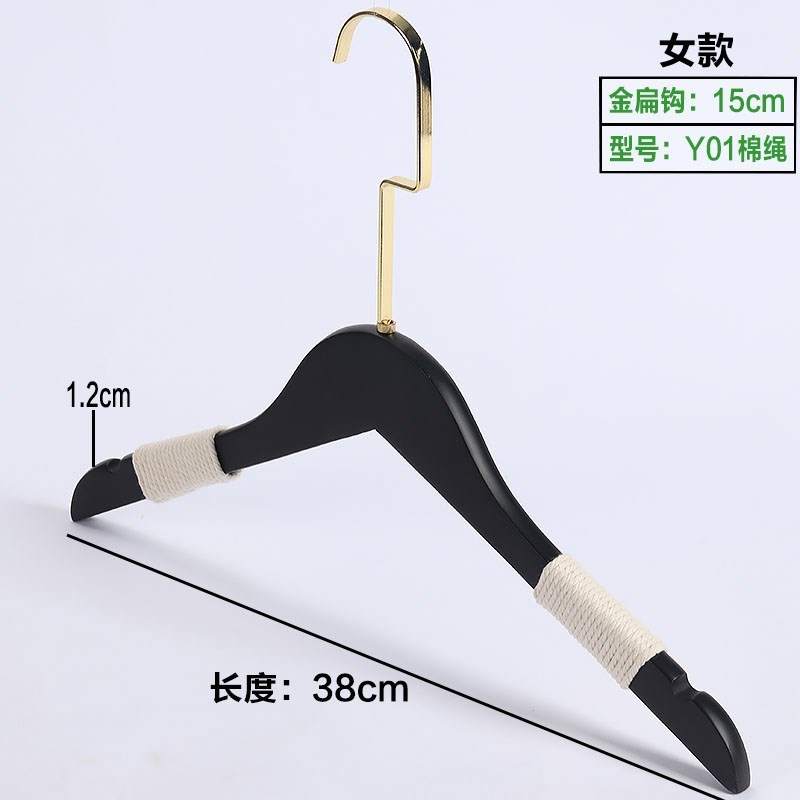 여성용 1.2 둥근 머리 끈 - 15cm 골드 플랫 후크