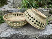 竹编家用水果篮馒头筐 手工竹制品竹编篮子 厨房洗菜篮干果收纳篮