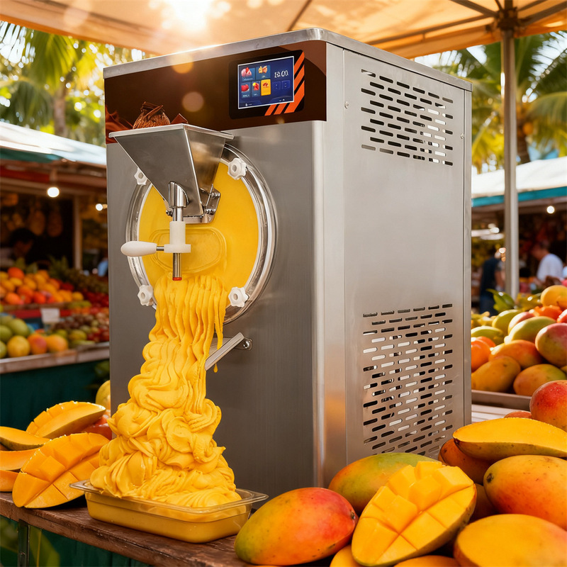 56L/H Italian Imported Technology Handmade Gelato Ice Cream Machine Vertical Commercial Ice Cream Machine