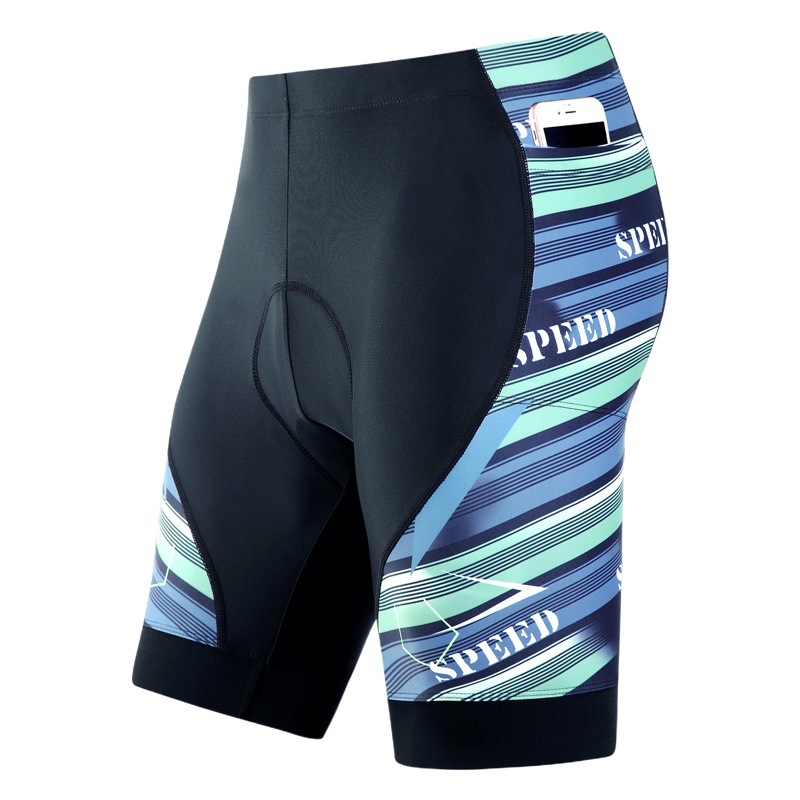 2025 Cross-Border Popular Spring and Summer Men's Sports Quick-Drying Breathable Double Flap Pocket Pants Printed Cycling Shorts Internet Celebrity Model Wholesale
