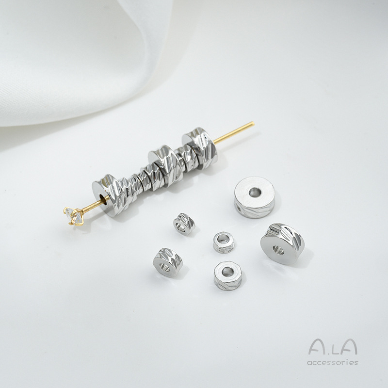 強力な色保持 14 K ゴールドフィルドファセットフラワーフラットスペーサー DIY ビーズスペーサーブレスレットネックレスジュエリー素材|undefined