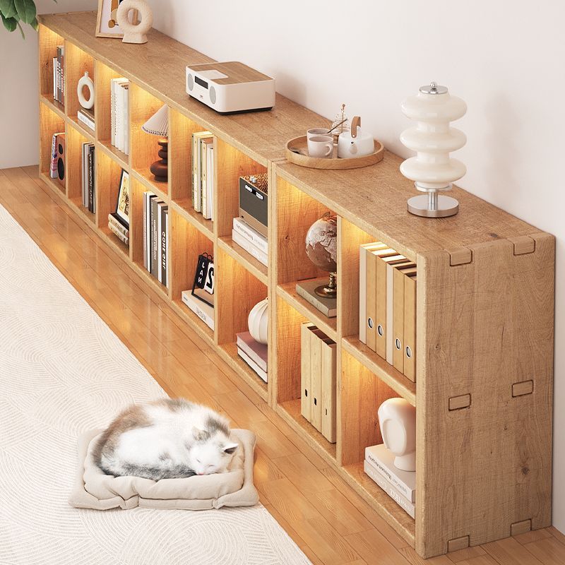 Solid Wood Bookshelf Floor-Standing Storage Rack Wall Combination Kindergarten Grid Cabinet Children's Bookshelf Living Room Storage Cabinet Bookcase