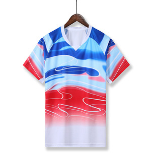 Children's Badminton Suit Boys' Short-sleeved Sportswear Table Tennis Suit Competition Training Suit Printing logo