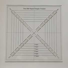 1pc 3mm 易于使用的半方形三角形绗缝模板规格，透明