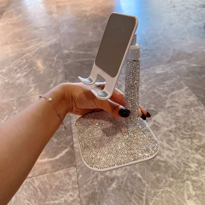 Telefoane mobile și telecomunicații Suport pentru telefoane mobile de lux cu diamante împânzit tabletă de urmărire a dramelor Suport multifuncțional de transmisie în direct_voghion.com