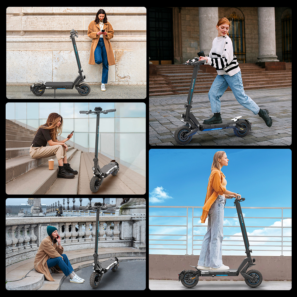 Off-Road Dual-Drive High-Power Electric Scooter Factory Customized Two-Wheel Adult Folding Off-Road Electric Scooter