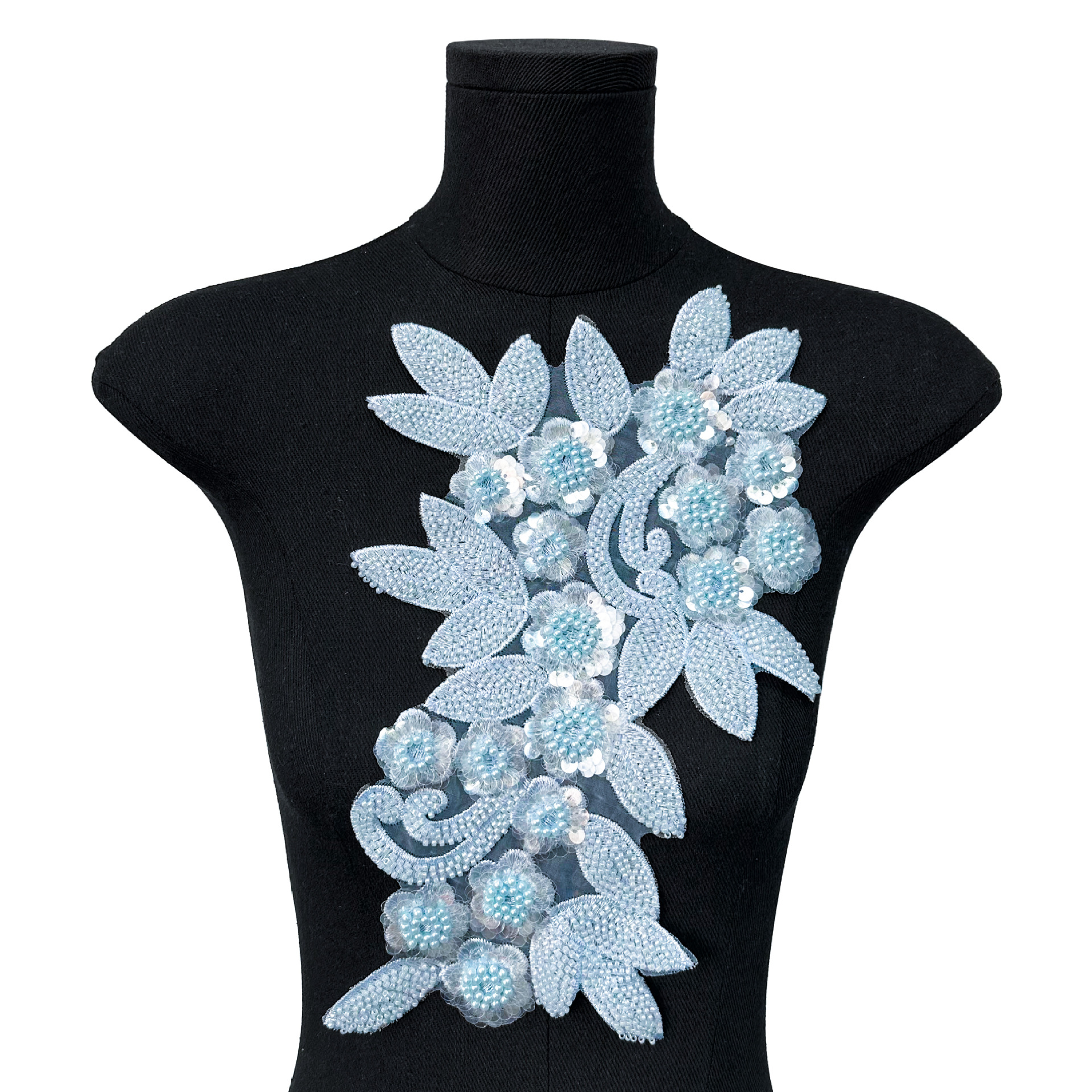 Nuevo transfronterizo de la industria pesada clavos cuentas cuentas sequillas flor tridimensional encaje vestido de boda vestido vestido de rendimiento vestido pegatinas de flores