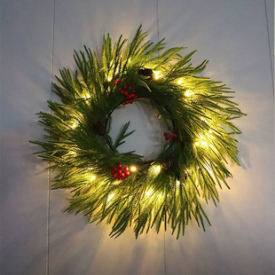 Christmas Wreath Amazon Pine Needle Decorations Christmas Red Fruit Pine Cone Vine Wreath Artificial Green Plant Vine Art