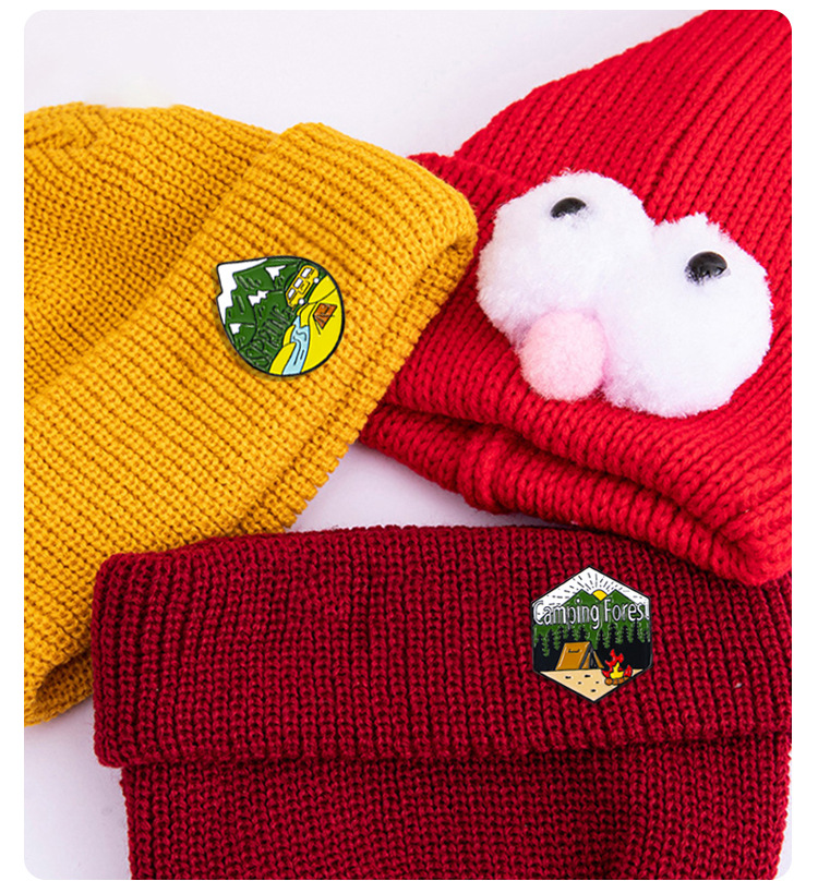 Enamel Design Cartoon Style Cute Pin Letter Landscape Alloy Enamel Unisex Brooches