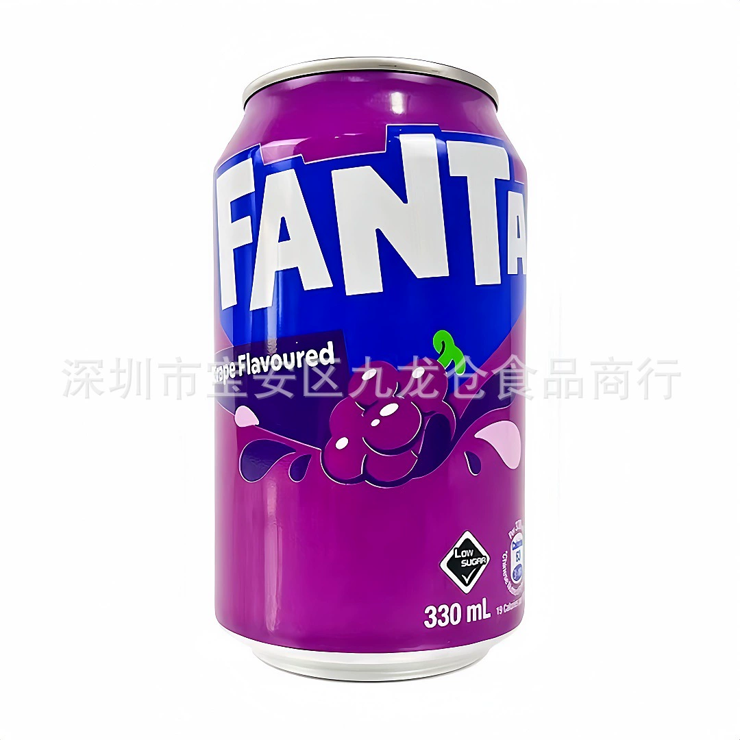 Оптовая продажа Гонконг импортный напиток Fanta Fanta Fanta со вкусом соды Летний досуг фруктовый газированный напиток 330 мл