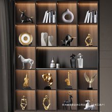 新中式办公室摆件轻奢大气上档次装饰品老板茶室工艺品摆设