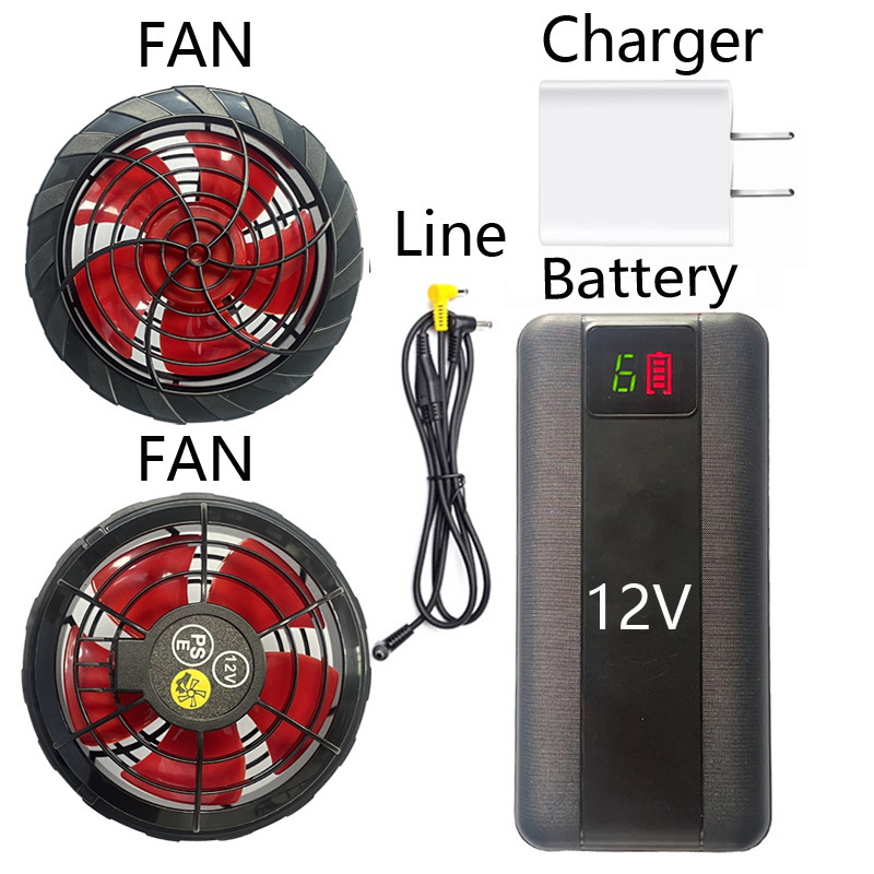 Full set of air conditioning clothes brushless fan battery accessories air conditioning clothes battery DC output 7v 12v 20000mAh Full set of air conditioning clothes brushless fan battery accessories air conditioning clothes battery DC output 7v 12v 20000mAh