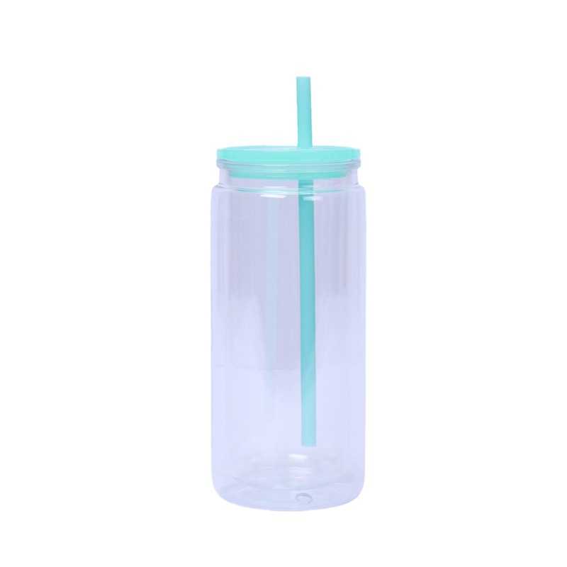 新品16オンスカラープラスチックメイソンカップカラーゼリースノーボールカップストローカップ20オンス二重プラスチックカップ|undefined