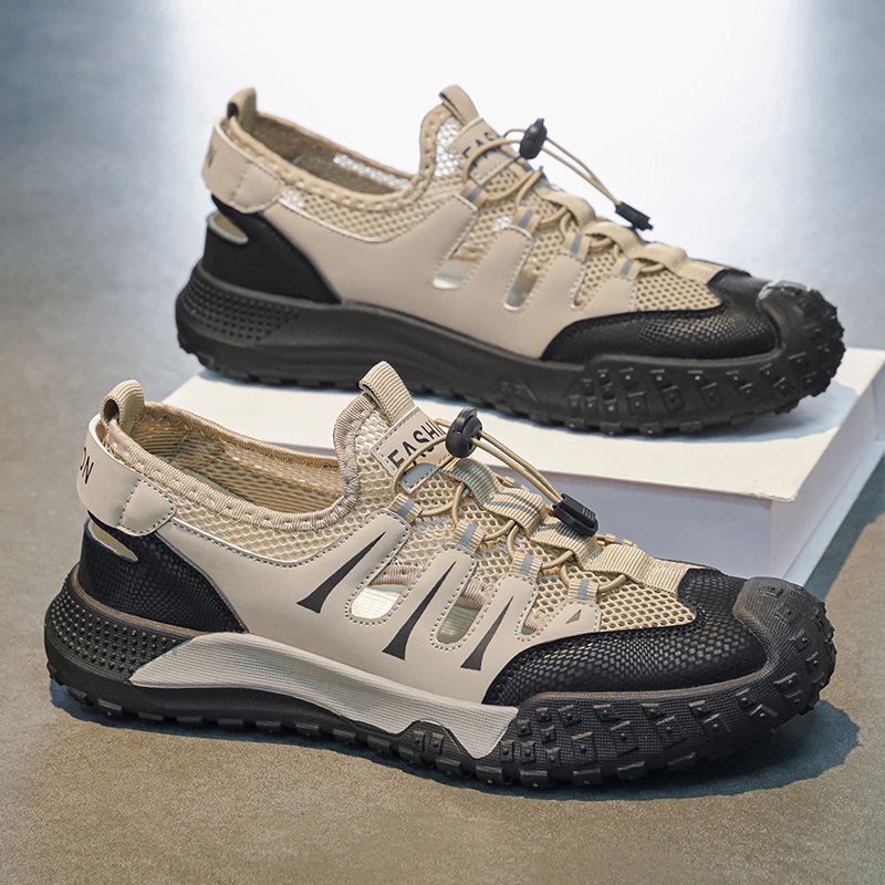 2026 Summer Men's Closed-Toe Perforated Shoes for Outdoor Water Activities, Non-Slip Soft Sole, Mesh Breathable Casual Shoes 2026 Summer Men's Closed-Toe Perforated Shoes for Outdoor Water Activities, Non-Slip Soft Sole, Mesh Breathable Casual Shoes
