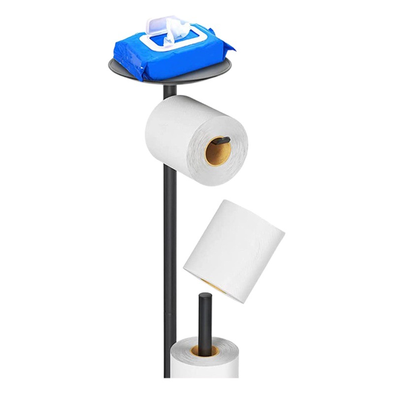 Rack de papel de aterrizaje de acero inoxidable transfronterizo inodoro rack de tejido vertical libre estante de almacenamiento de teléfono móvil