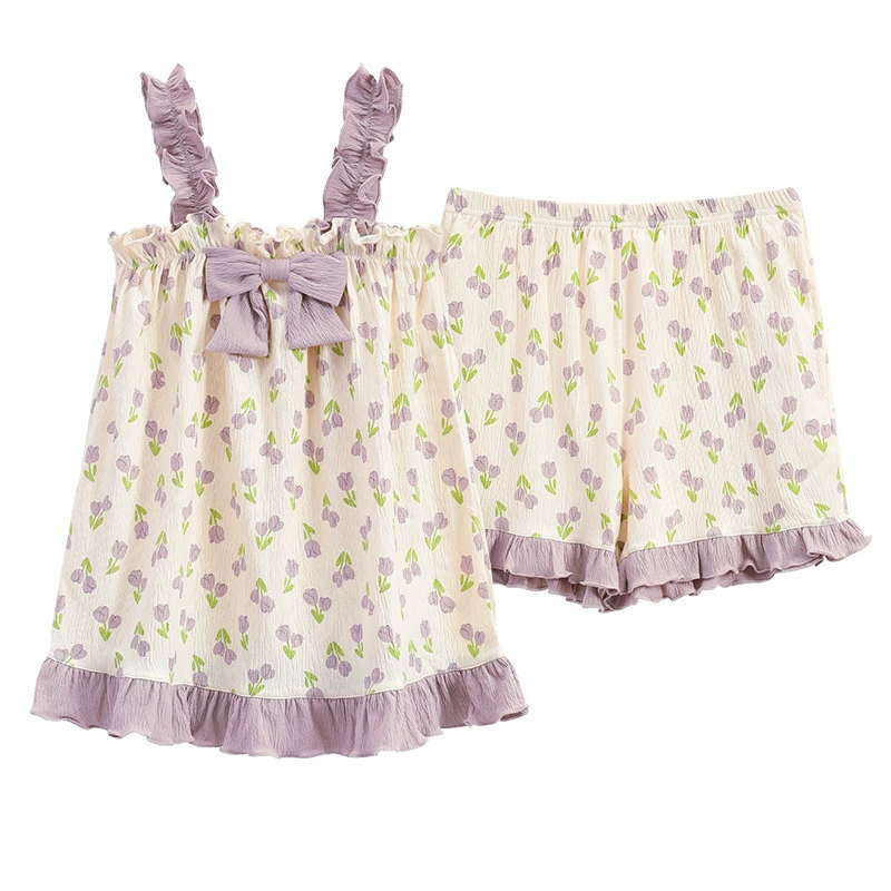 Top with cups, summer pijama, cute shorts sleevless, set, lifting effect