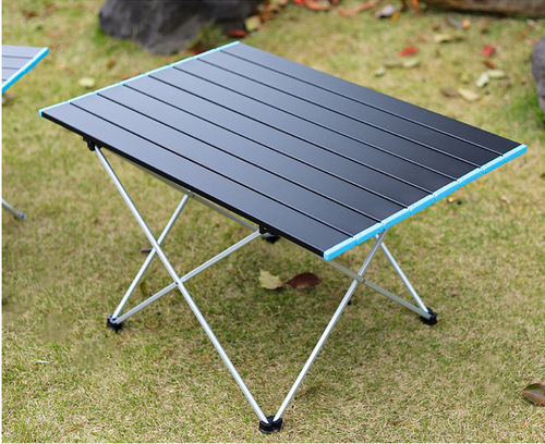 Outdoor portable folding aluminum alloy table picnic camping barbecue table simple leisure aluminum plate table large, medium and small