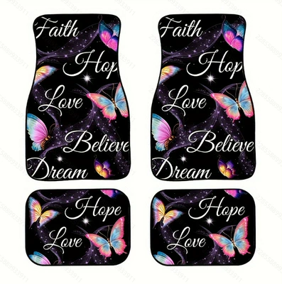 Avtomobil döşəmə paspasları — 4-Piece Set Easy to Care For - new-car-floor-mats-101-3344cm-two-piece-set