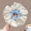 1# Blue striped skirt hair ring-25cm